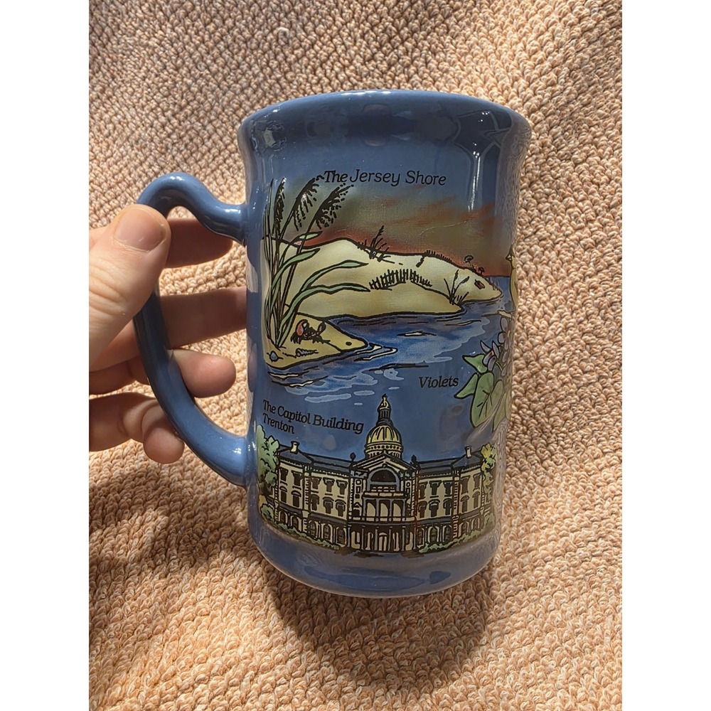New Jersey‎ The Garden State Tall Coffee Mug Sandy Hook Lighthouse